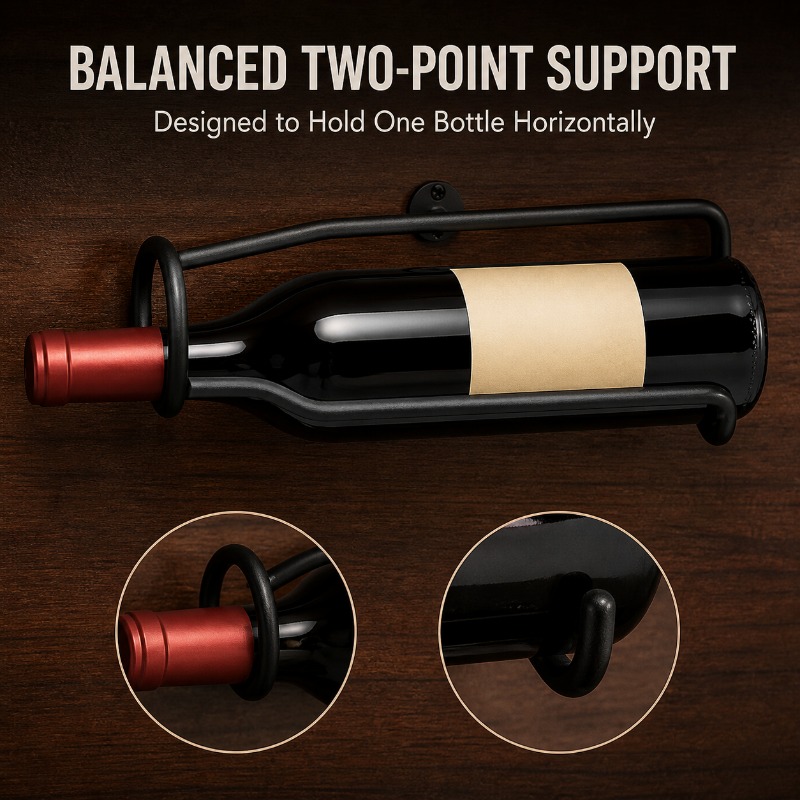 Wine Beer Holder - Estante de metal para vinos montado