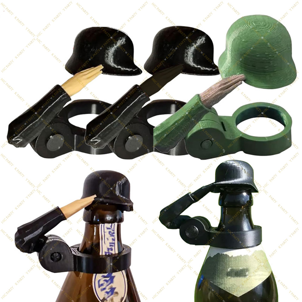 Wine Beer Hat - Divertido Casco de Soldado para Botella