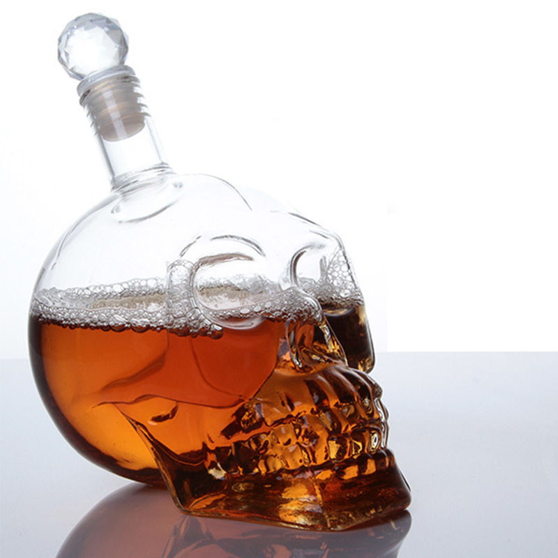 Wine Beer And Spirits - Decantador creativo con cabeza de Calavera,