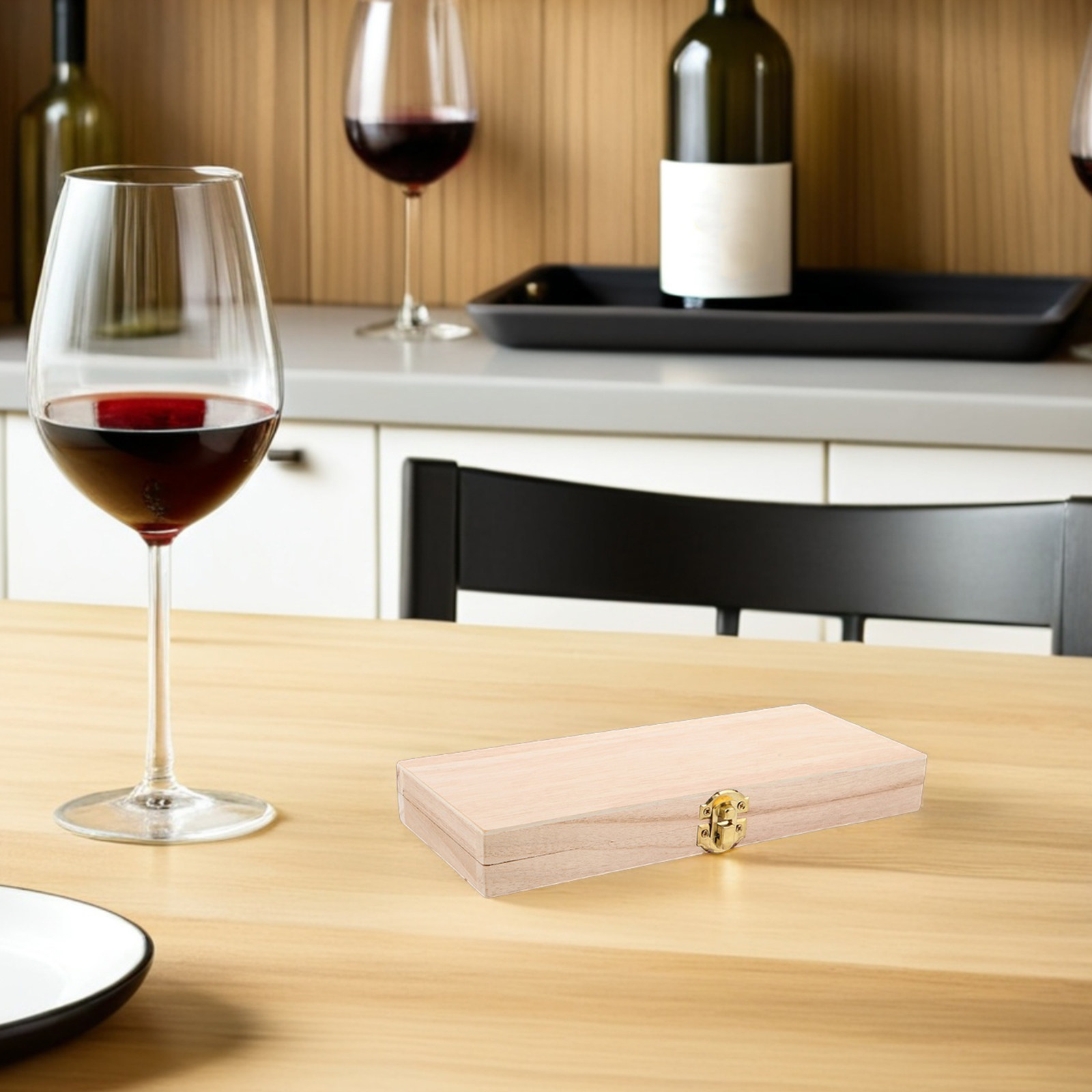 Wine Beer Spirit - Caja de almacenamiento de madera para