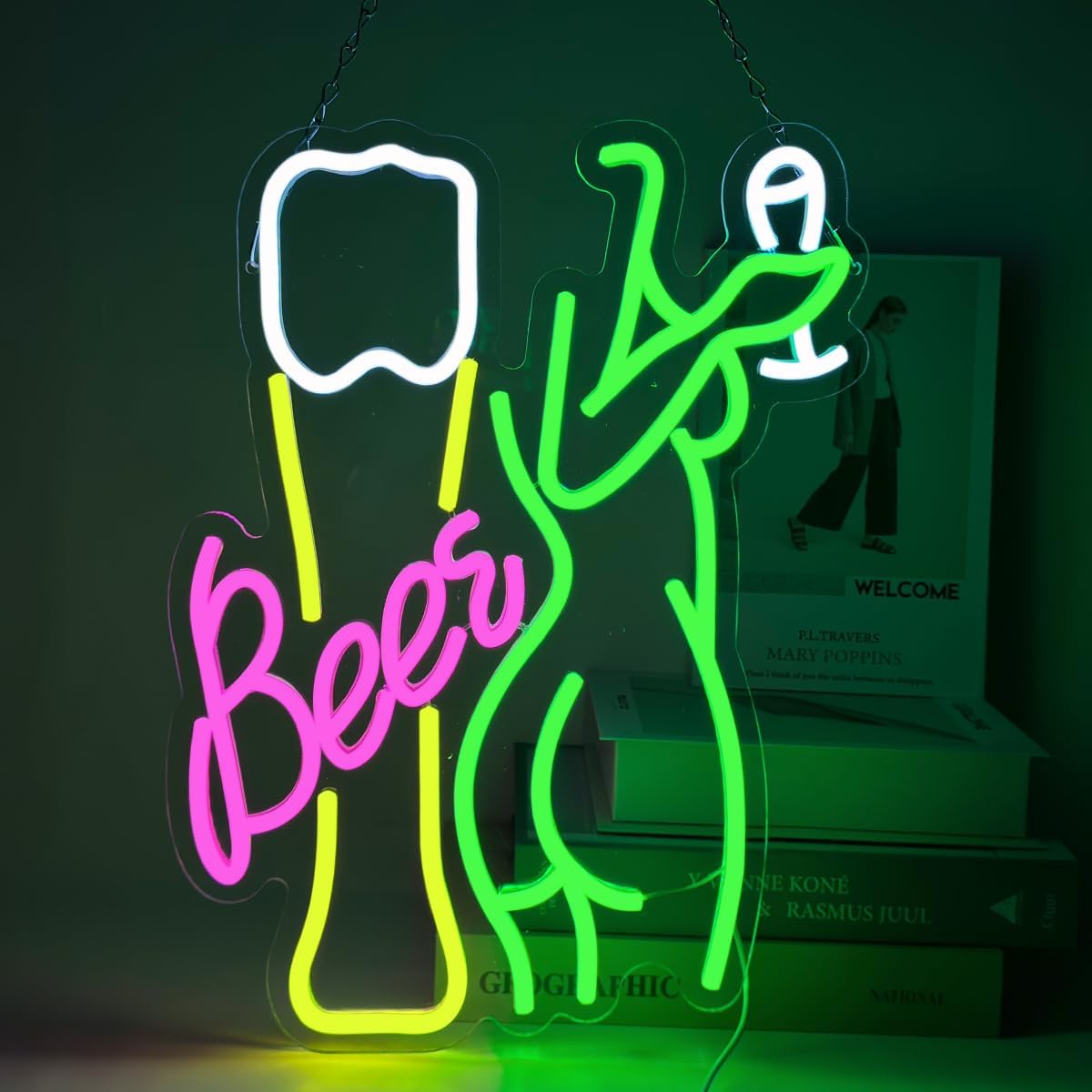 Wine In Beer Store - Letrero de Neón con Diseño de
