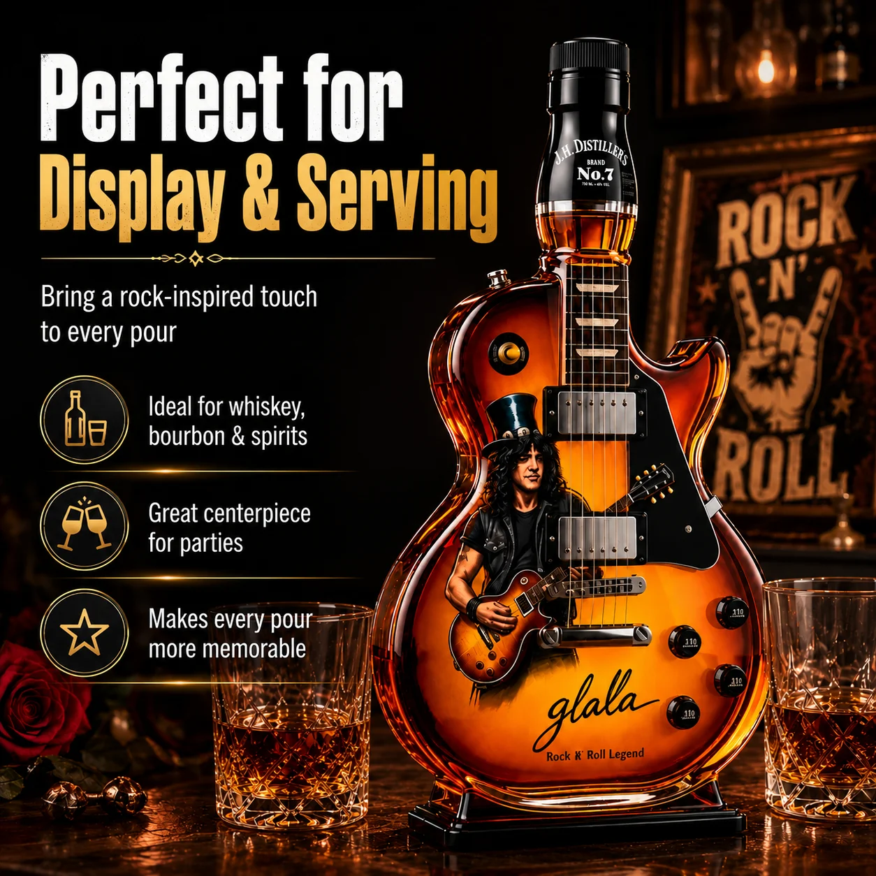 Wine Beer And Spirits - Decantador de whisky con forma de