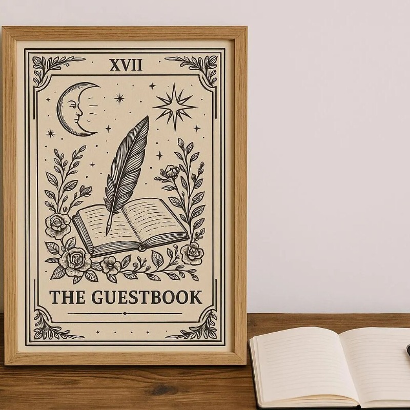 Póster Vintage de Tarot para B - Wine Beer Menu reseña y precio