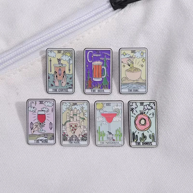 Alfileres esmaltados de Tarot  - Wine Beer Hat reseña y precio