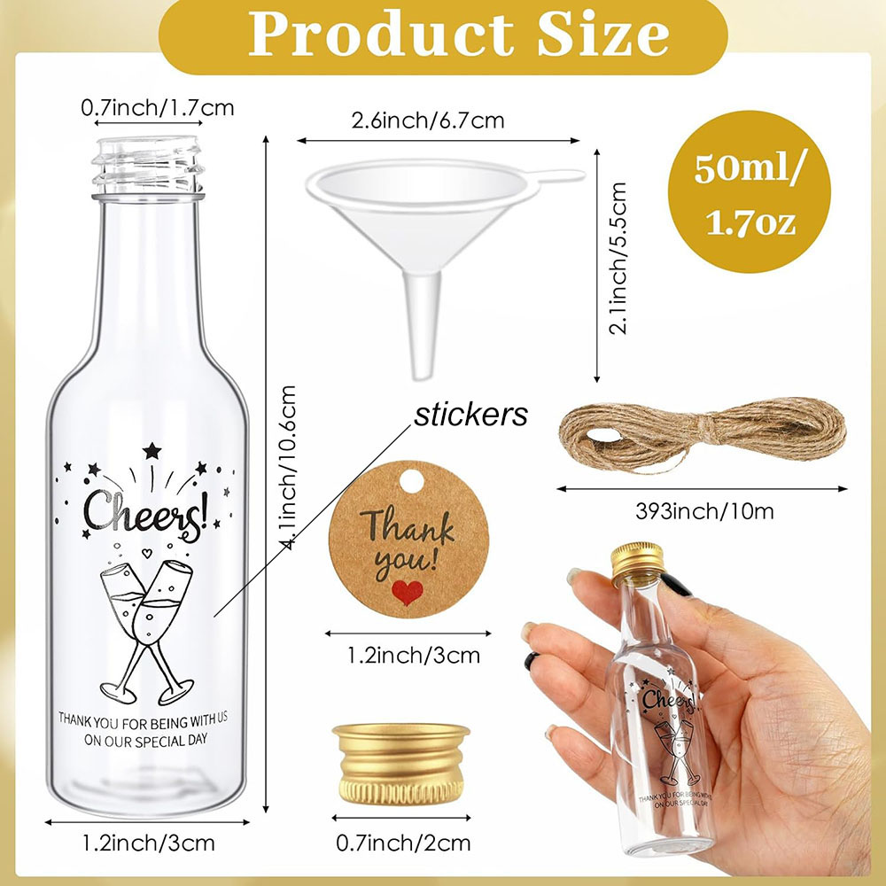 Paquete de 50 Mini Botellas de - Wine Beer Liquor reseña y precio