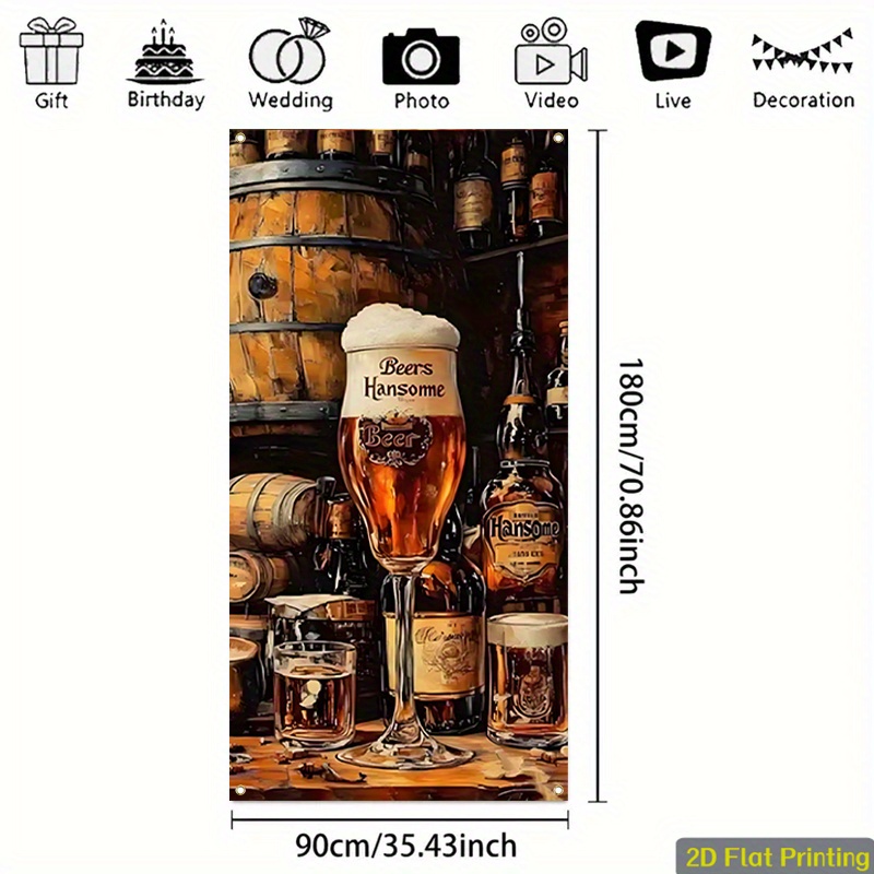 1 pieza de cartel publicitario - Wine Beer House reseña y precio