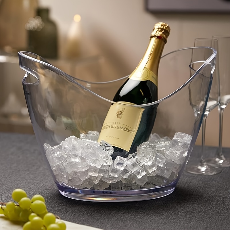 Cubo de Hielo Transparente de  - Wine Beer Holder reseña y precio