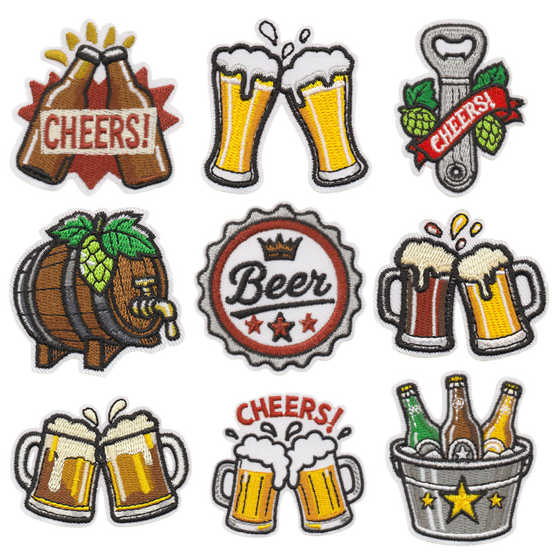 Parche bordado creativo con mo - Wine Beer Hat reseña y precio